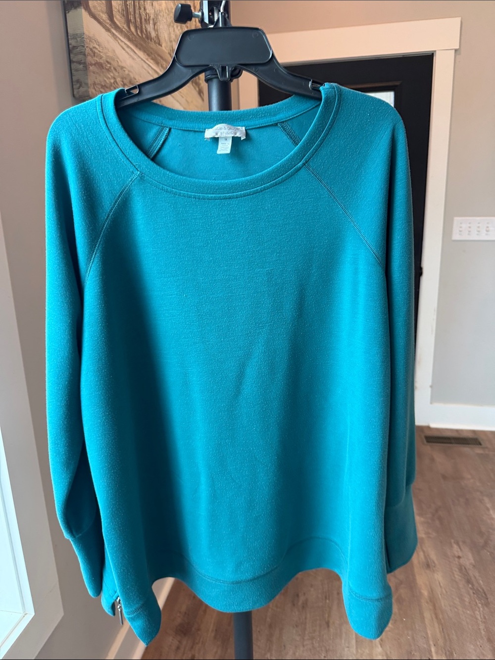 Cable & Gauge Teal Crewneck Sweatshirt